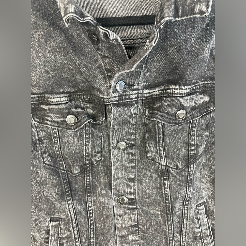 Altra Black Denim Graphic Long Sleeve Patch “Stay Out There” Jacket S Women’s - Picture 5 of 12